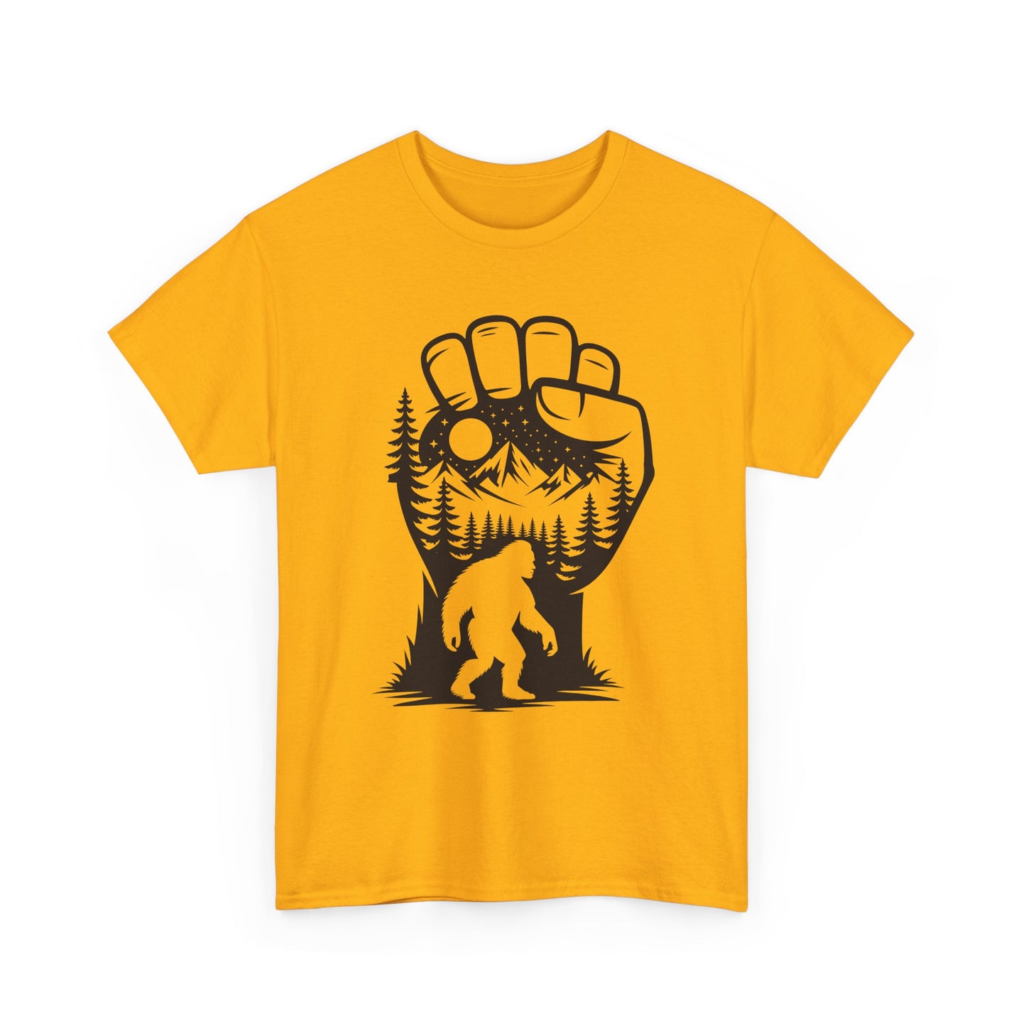 Bigfoot Forest Silhouette T-Shirt - Sasquatch Mountain Tee