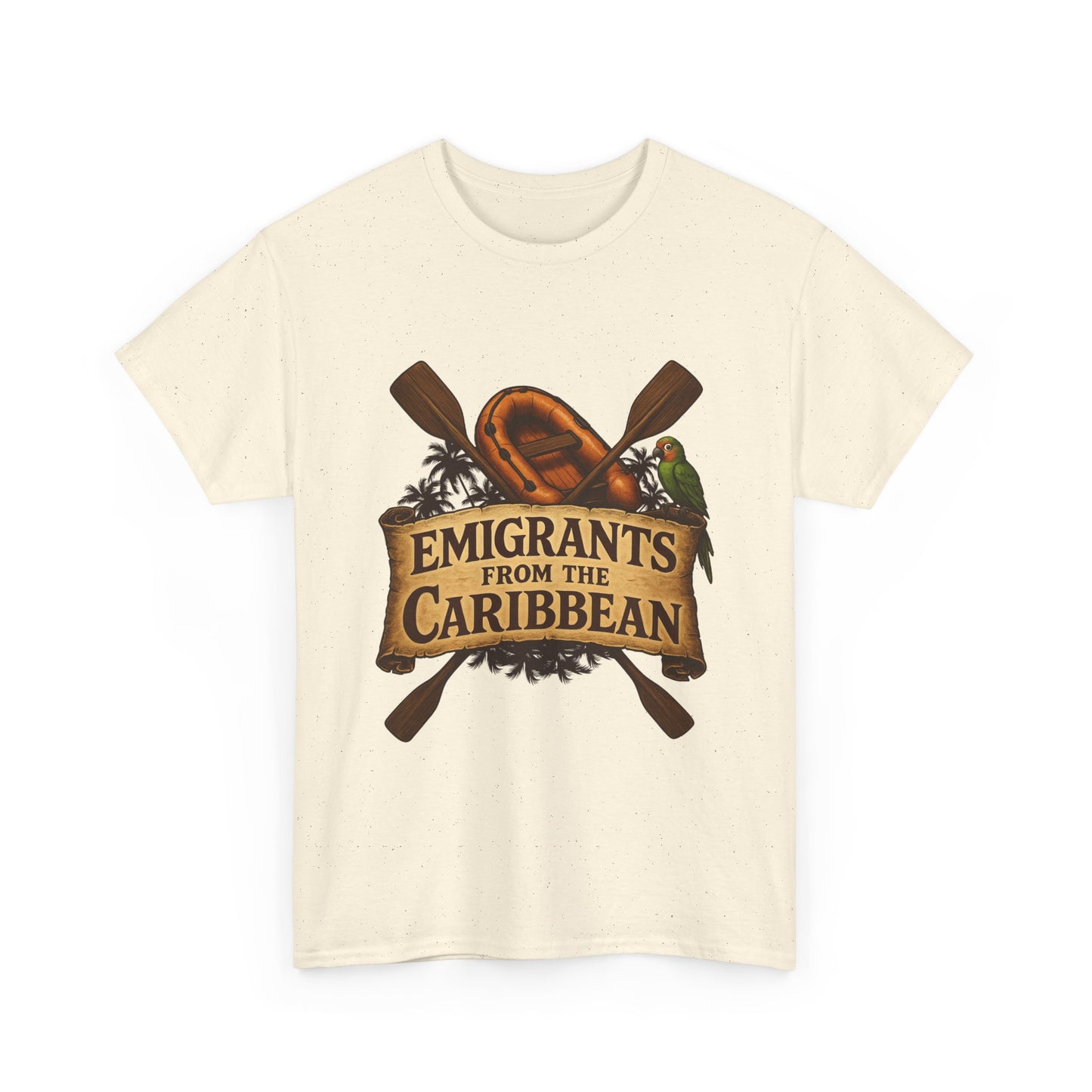 Emigrants from the Caribbean - Funny Pirate-Style Tropical Escape T-Shirt