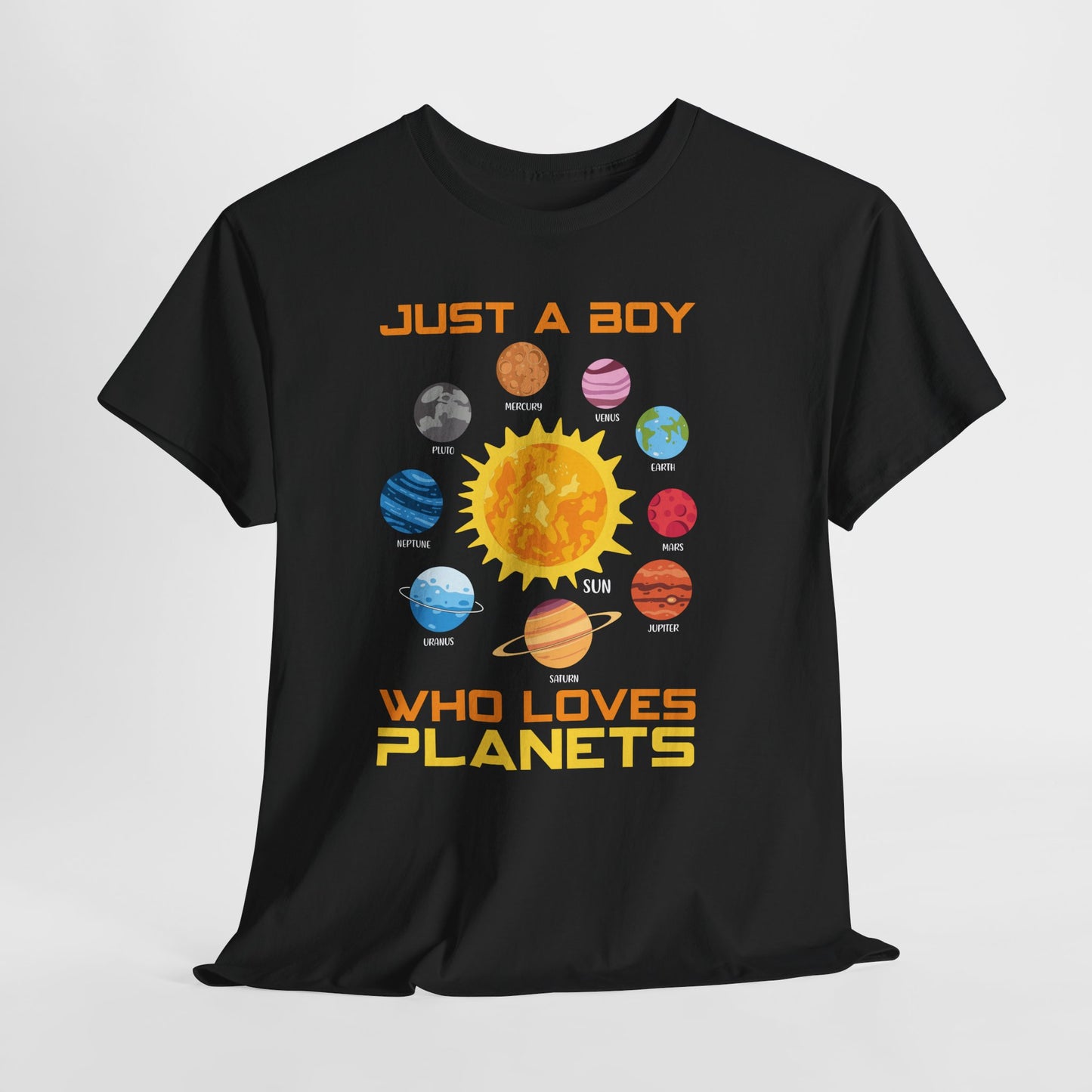 Just a Boy Who Loves Planets - Solar System Graphic Tee