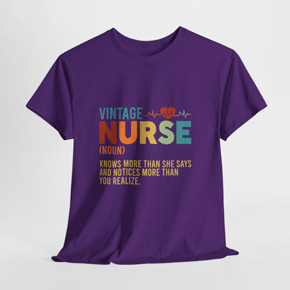 Vintage Nurse Shirt - Knows More Than She Says Tee