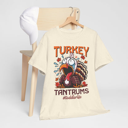 Turkey and Tantrums T-Shirt - Funny Thanksgiving Toddler Life Tee