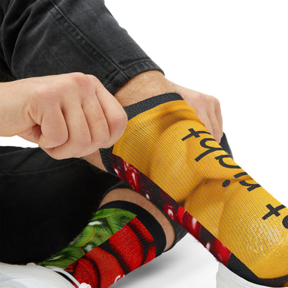 Personalisierte Socken mit Allover-Print, individuellem Namen oder Foto (Sublimationsdruck) – Geschenk