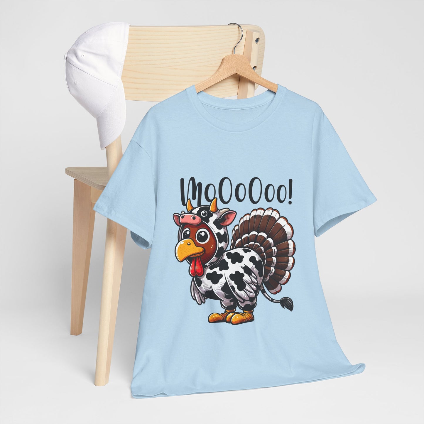Turkey Moo T-Shirt - Funny Thanksgiving Cow Costume Tee