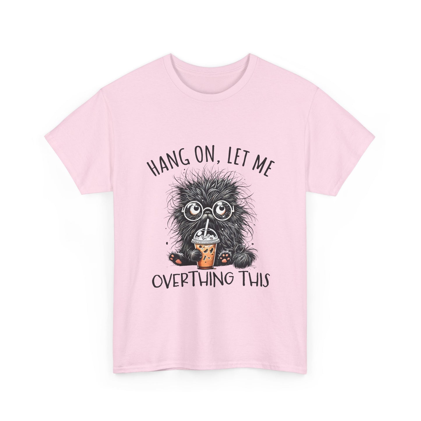 Overthinking Coffee Cat T-Shirt - Cute Nerdy Kawaii Tee