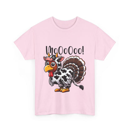 Turkey Moo T-Shirt - Funny Thanksgiving Cow Costume Tee