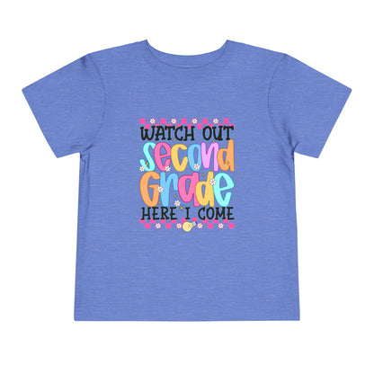 Watch Out Second Grade Shirt - Colorful Back to School Tee for Kids, 2nd Grade Here I Come Shirt, Funny First Day Outfit Idea