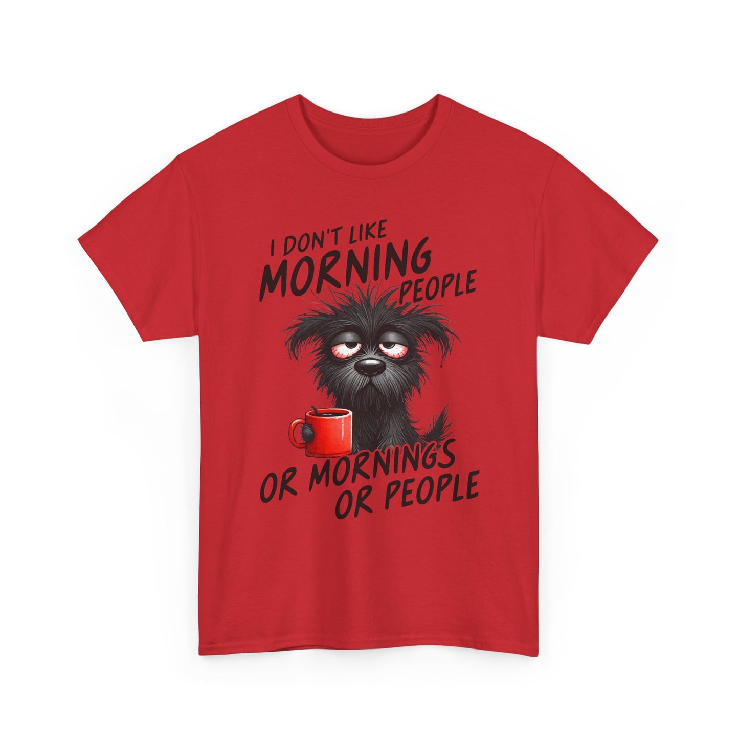 Grumpy Morning Dog T-Shirt - Funny Coffee Tee