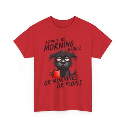 Grumpy Morning Dog T-Shirt - Funny Coffee Tee