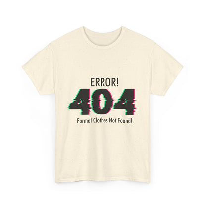 404 Error T-Shirt - Formal Clothes Not Found Glitch