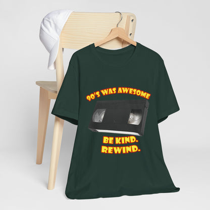 Be Kind Rewind T-Shirt - Retro VHS 90s Tee