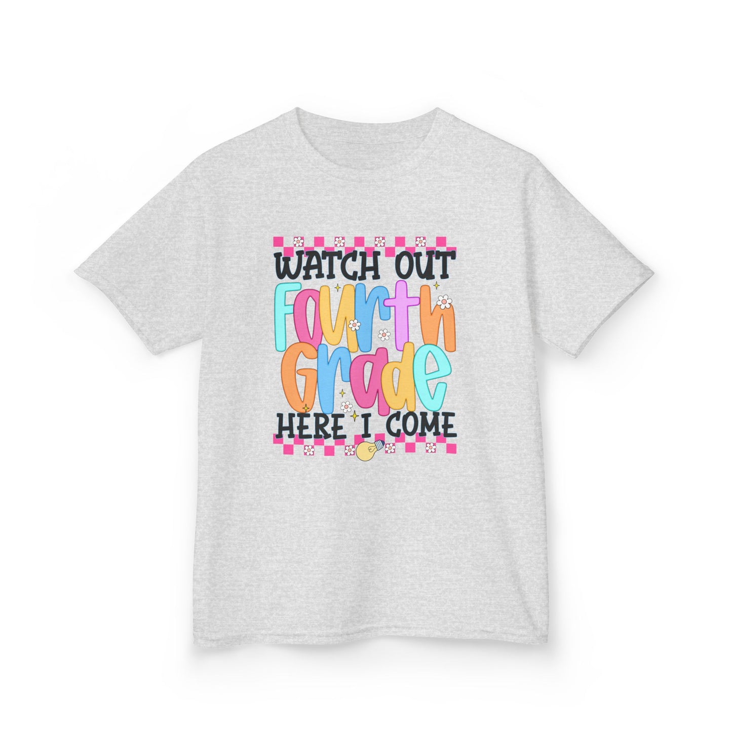 Watch Out Fourth Grade Shirt - Funny Kids Back to School Tee, Heavy Cotton 4th Grade Shirt, First Day of School Outfit