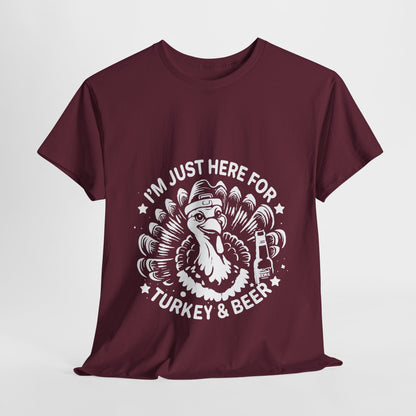 Turkey and Beer T-Shirt - Funny Thanksgiving Drinking Tee