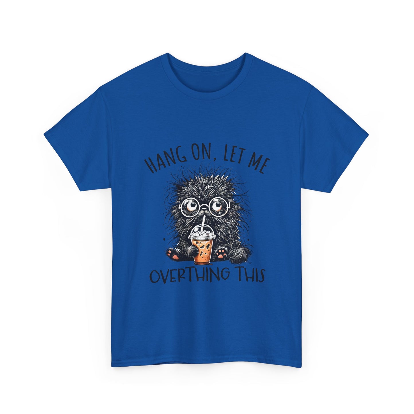 Overthinking Coffee Cat T-Shirt - Cute Nerdy Kawaii Tee