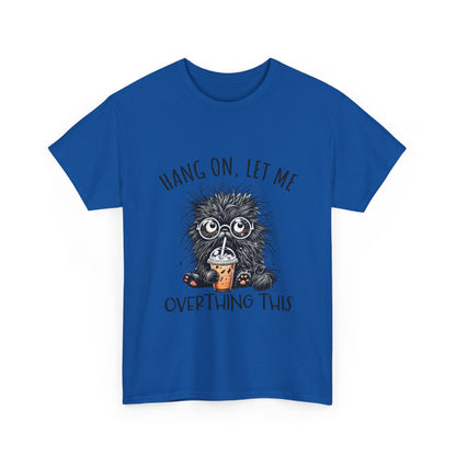 Overthinking Coffee Cat T-Shirt - Cute Nerdy Kawaii Tee