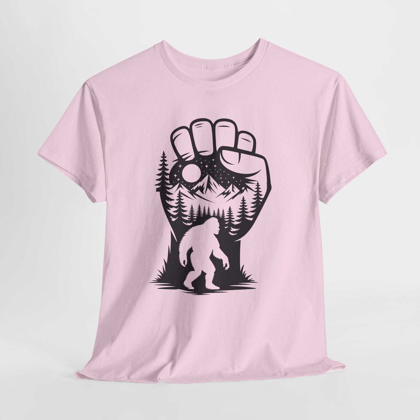 Bigfoot Forest Silhouette T-Shirt - Sasquatch Mountain Tee