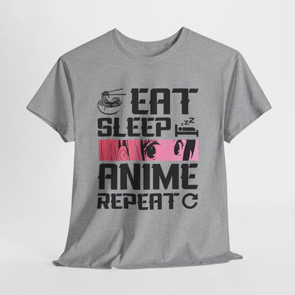 Eat Sleep Anime Repeat Shirt - Otaku Routine Tee