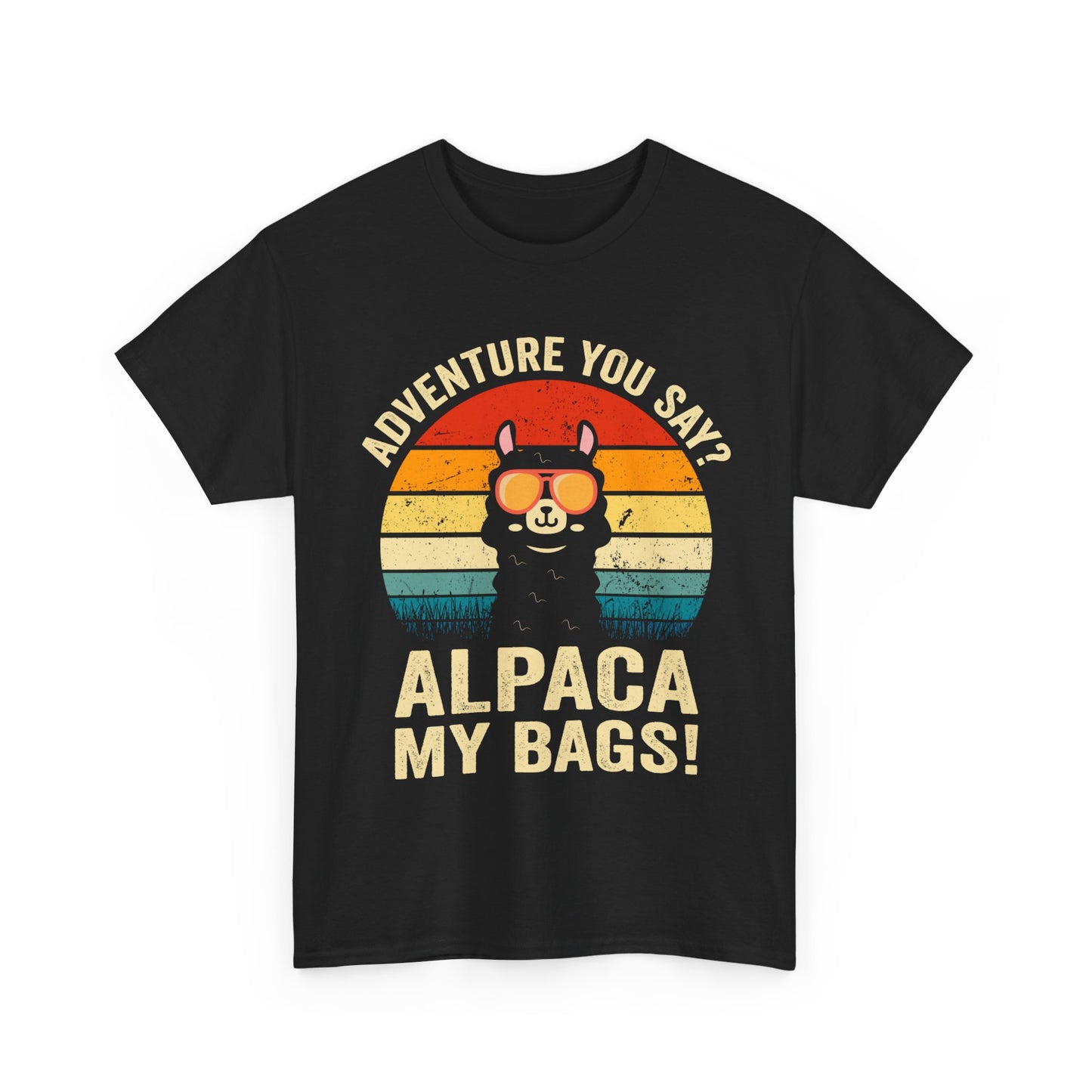 Alpaca My Bags T-Shirt - Funny Llama Travel Retro Sunset Tee