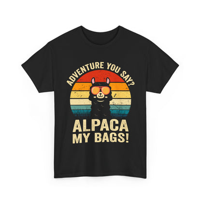 Alpaca My Bags T-Shirt - Funny Llama Travel Retro Sunset Tee