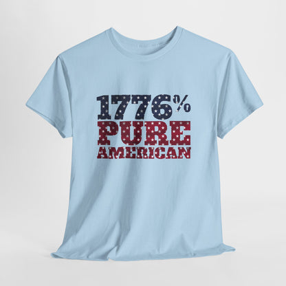 1776 Pure American T-Shirt - Vintage Patriotic USA 4th of July Tee