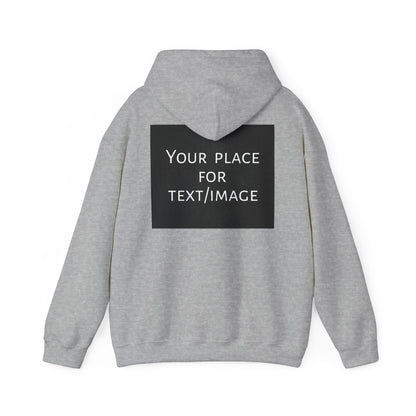 Bluza z kapturem z nadrukiem z przodu i/lub z tyłu – spersonalizowana bluza z tekstem lub obrazem, wyjątkowy prezent, spersonalizowana bluza unisex z kapturem na imprezy, logo i nie tylko