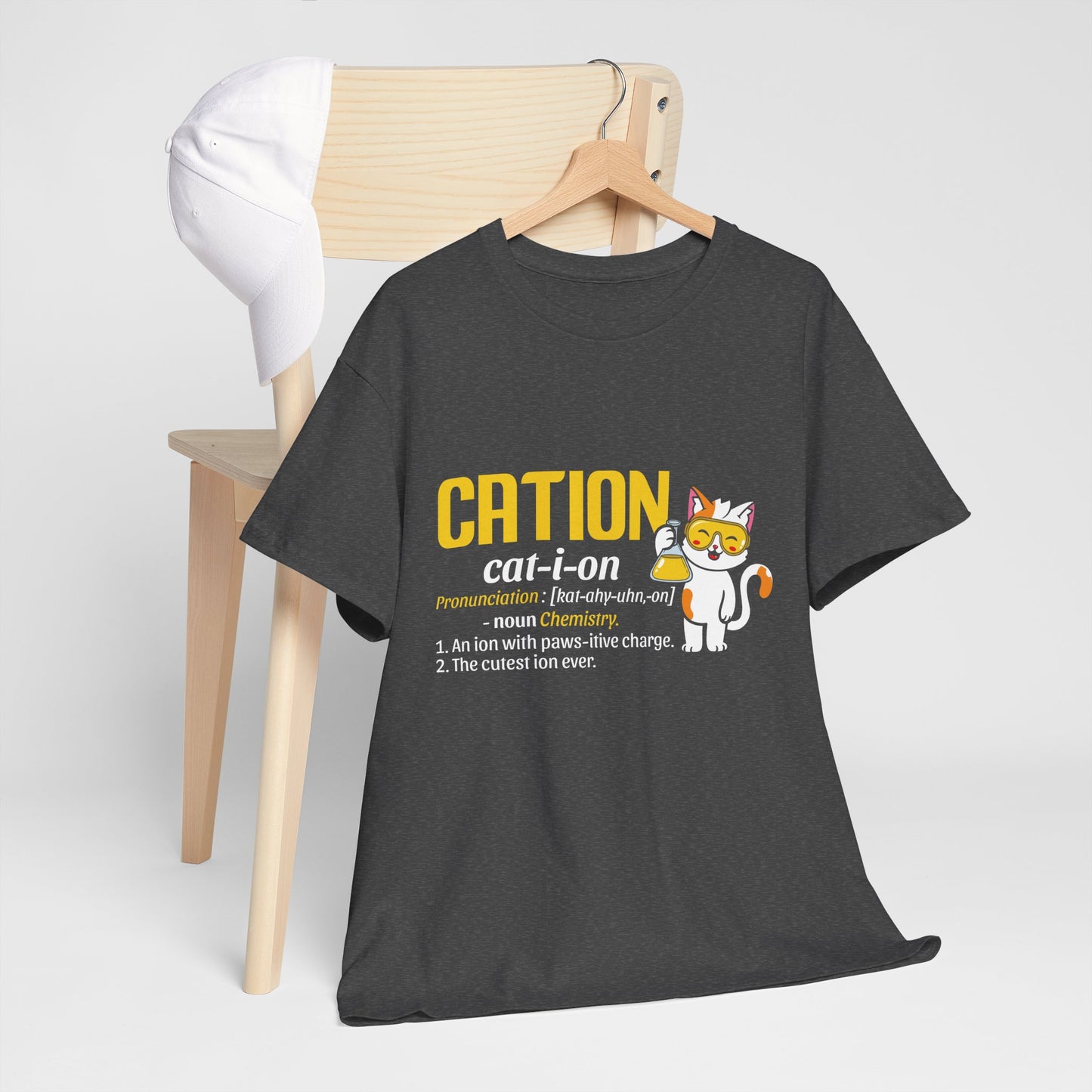 CATION cat-i-on Shirt - Funny Chemistry Cat Tee