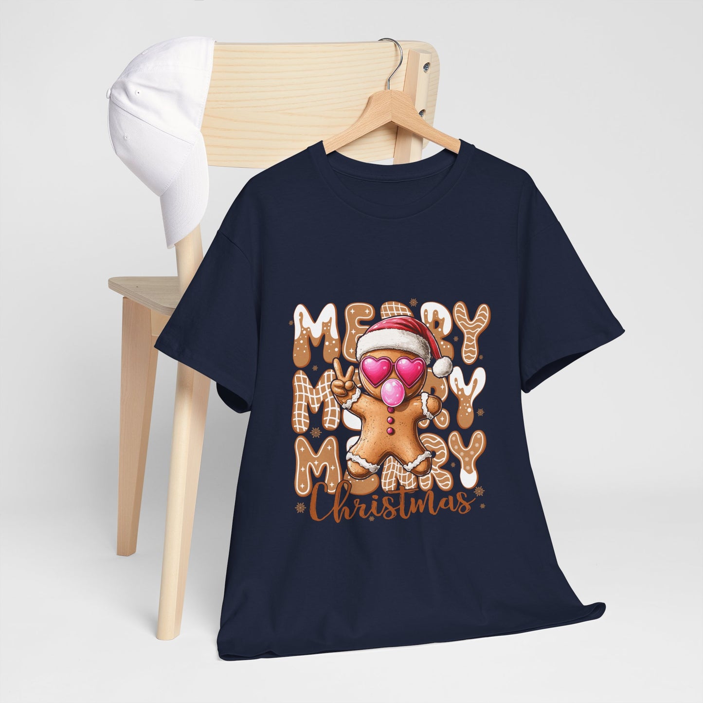 Merry Christmas Gingerbread T-Shirt - Funny Holiday Cookie Tee