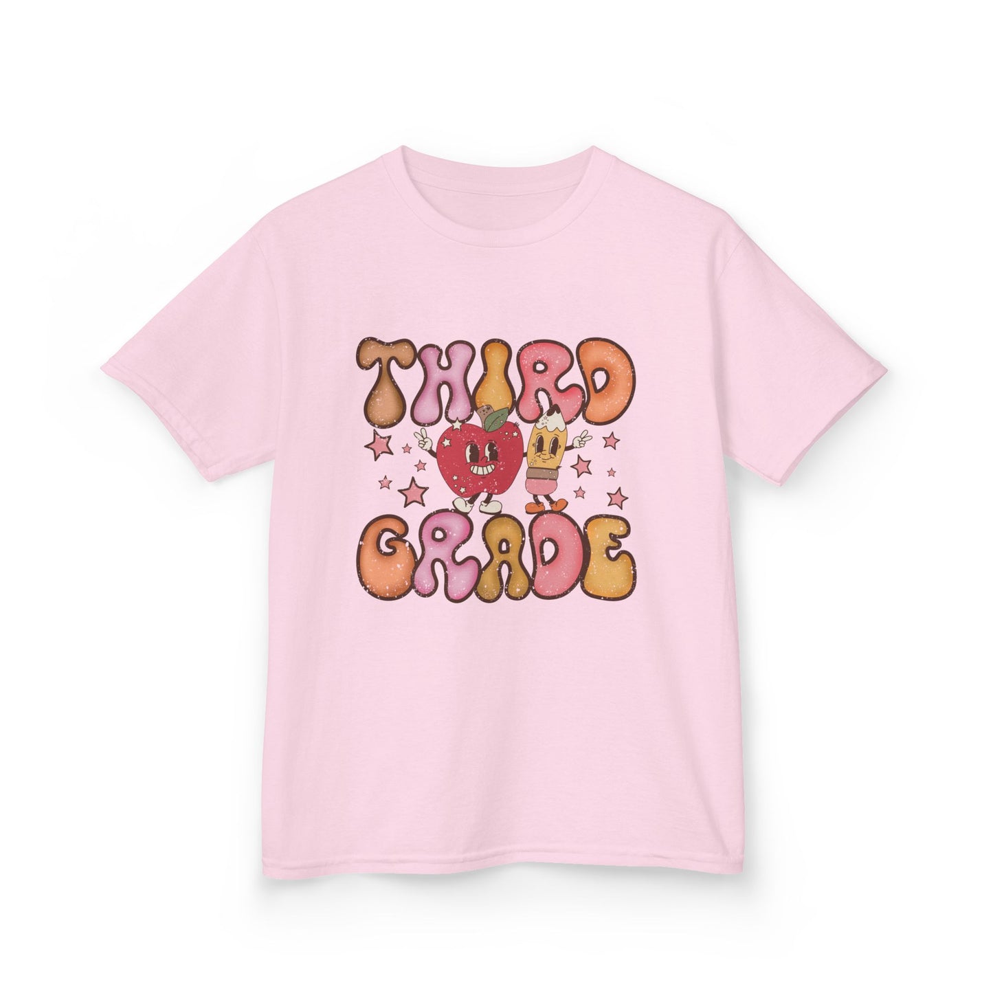Third Grade Bubble Letters T-Shirt | Cute Retro Back to School Kids Tee