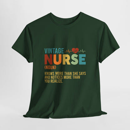 Vintage Nurse Shirt - Knows More Than She Says Tee