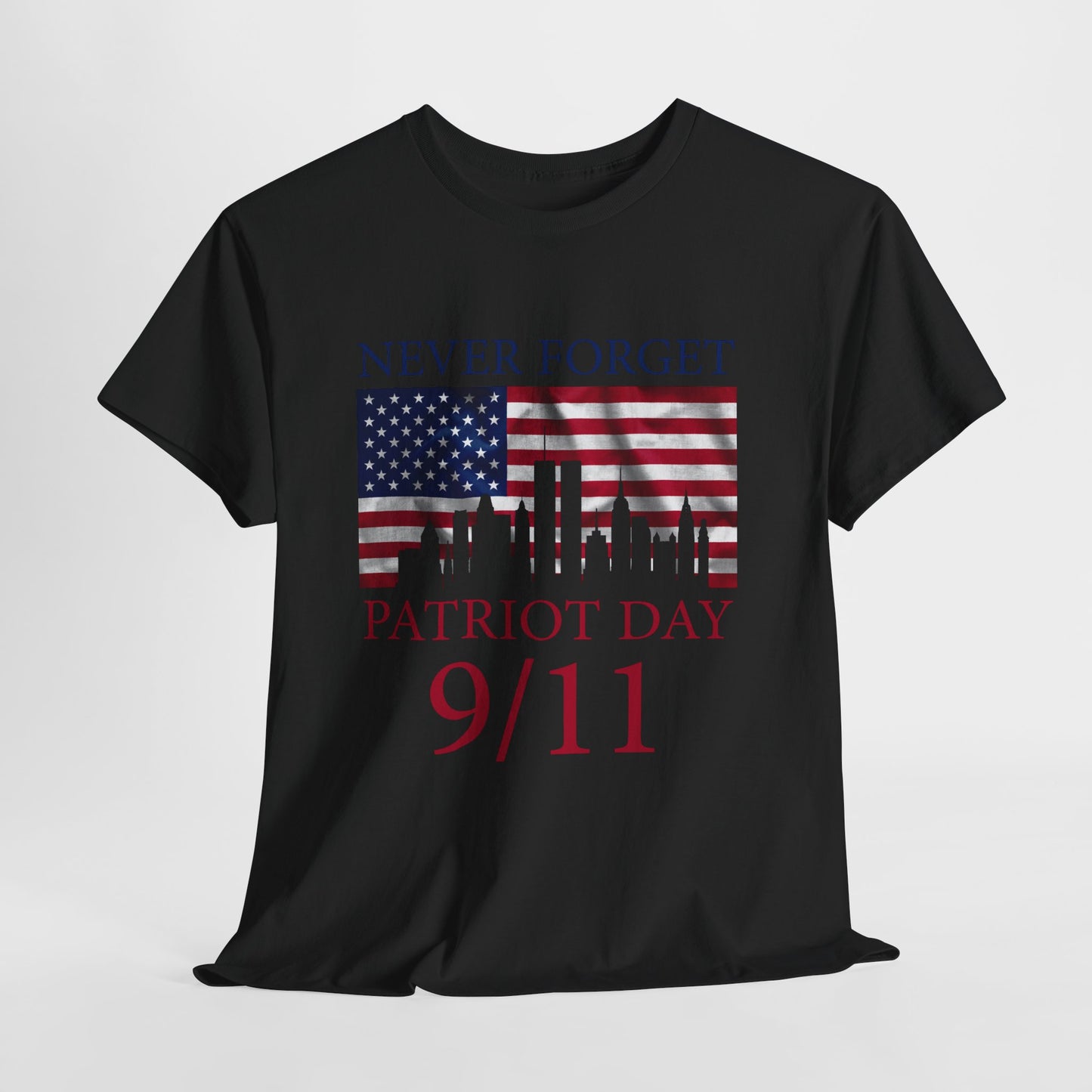 Patriot Day 9/11 T-Shirt - Never Forget American Flag NYC Memorial Tee