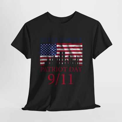 Patriot Day 9/11 T-Shirt - Never Forget American Flag NYC Memorial Tee
