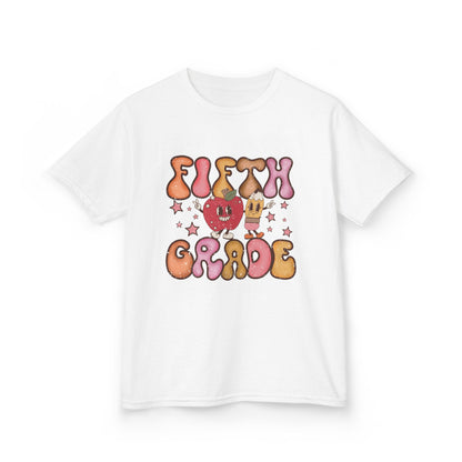 Fifth Grade Bubble Letters T-Shirt | Cute Retro Back to School Tee