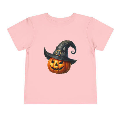 Witch Hat Pumpkin Kids T-Shirt - Smiling Jack O' Lantern Toddler Tee