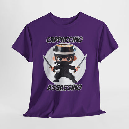 Cappuccino Assassino Shirt – Funny Coffee Ninja Tee for Caffeine Lovers