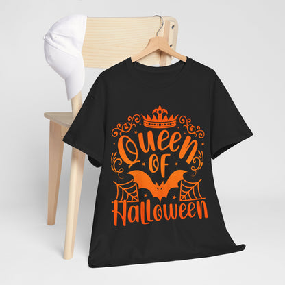 Queen of Halloween T-Shirt - Gothic Spider Web Crown Tee
