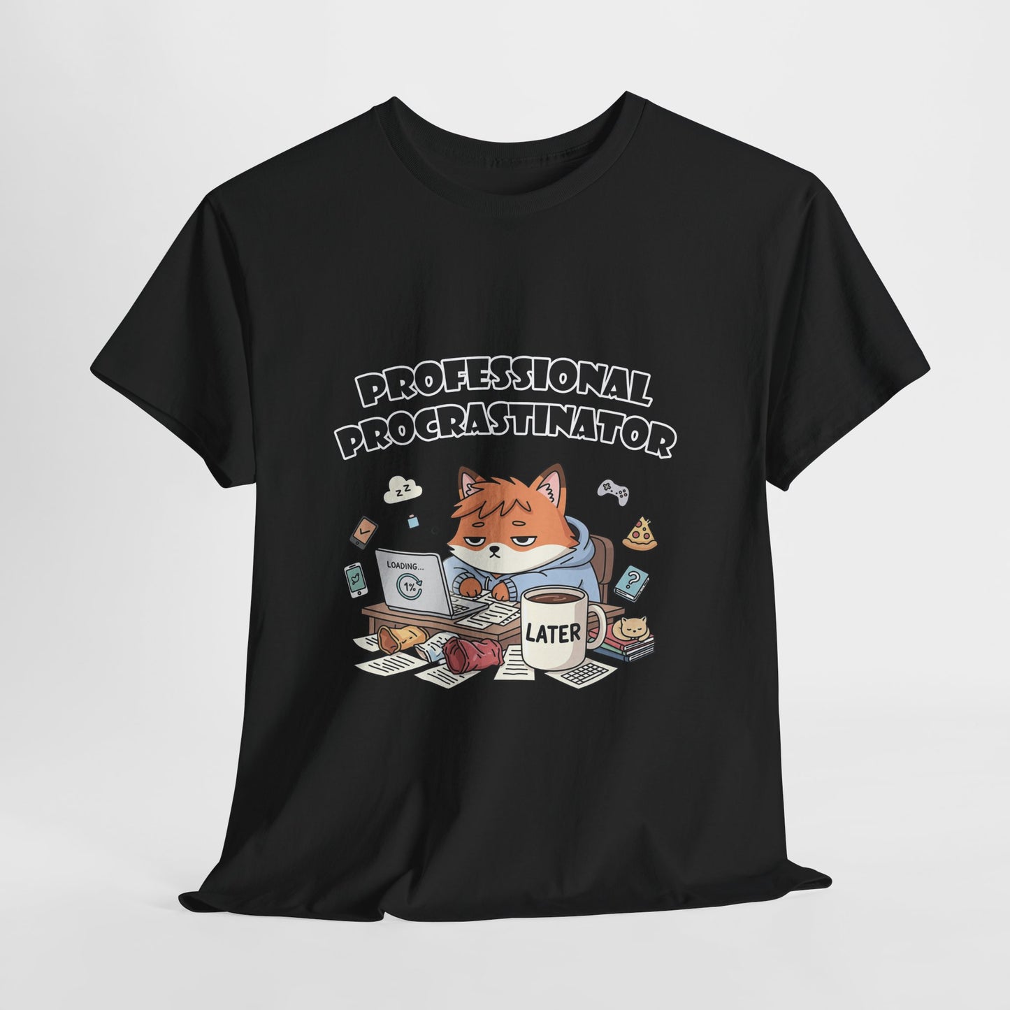 T-Shirt für professionelle Aufschieber – Lustiges Kawaii-Katzen-Pastell-T-Shirt