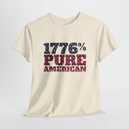 1776 Pure American T-Shirt - Vintage Patriotic USA 4th of July Tee