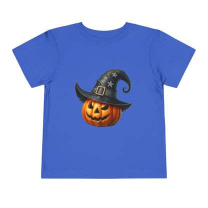Witch Hat Pumpkin Kids T-Shirt - Smiling Jack O' Lantern Toddler Tee