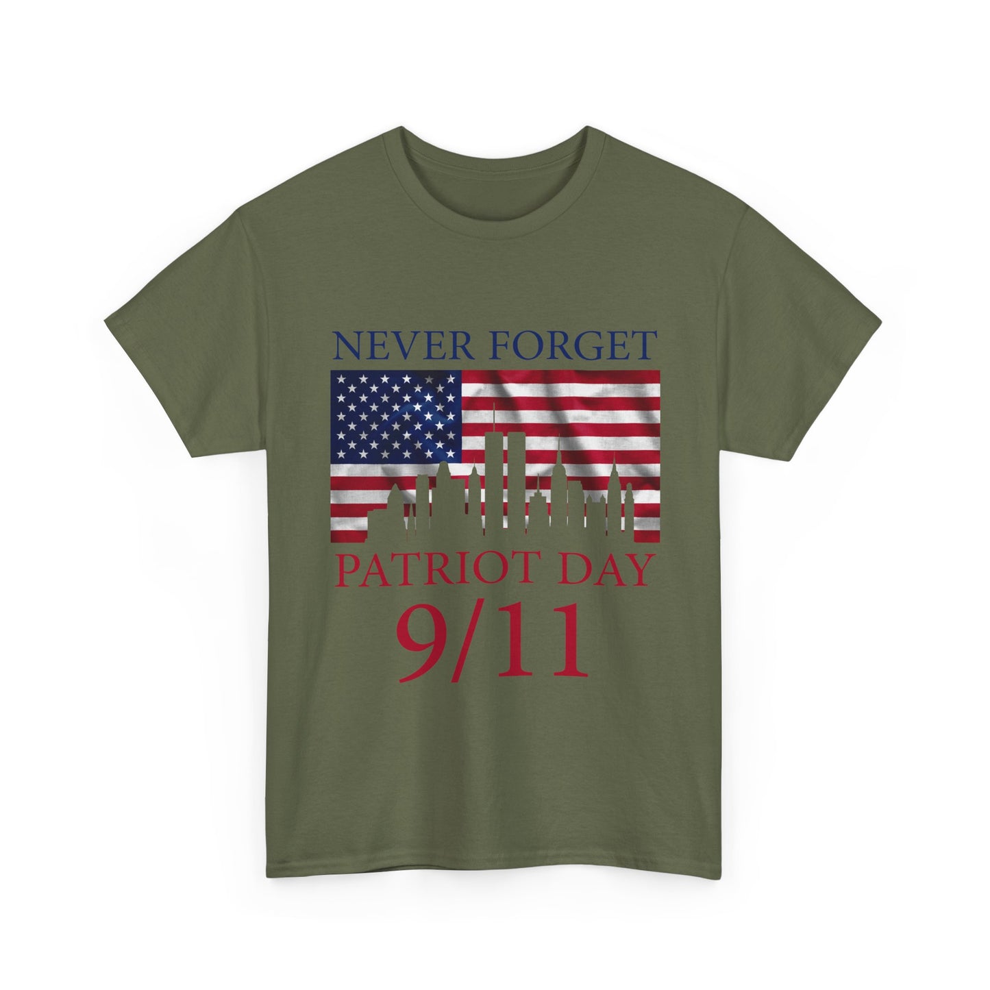 Patriot Day 9/11 T-Shirt - Never Forget American Flag NYC Memorial Tee