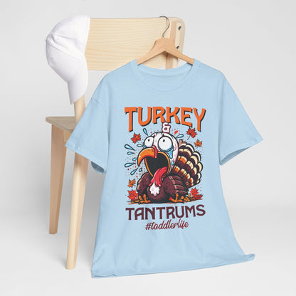 Turkey and Tantrums T-Shirt - Funny Thanksgiving Toddler Life Tee