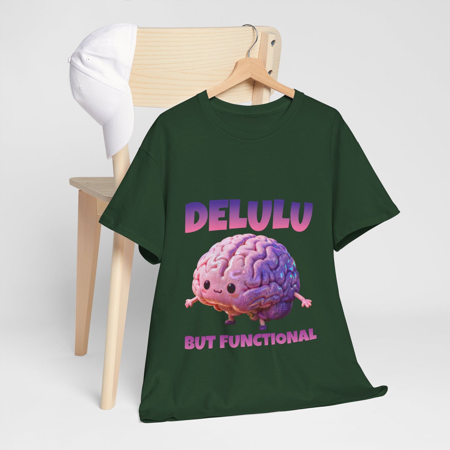 Delulu But Functional Shirt – Funny Kawaii Mental Health Humor Tee