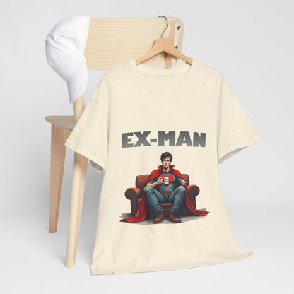 EX-MAN - Funny Superhero Breakup Parody T-Shirt | Heartbroken Comic Antihero Tee for Marvel Fans