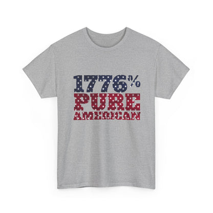 1776 Pure American T-Shirt - Vintage Patriotic USA 4th of July Tee