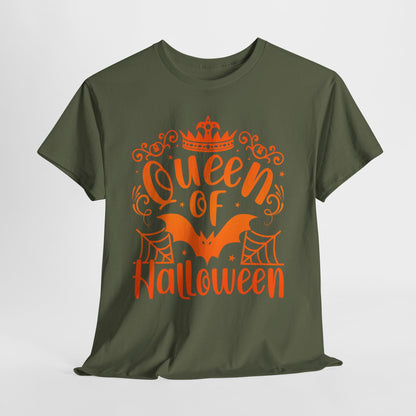 Queen of Halloween T-Shirt - Gothic Spider Web Crown Tee