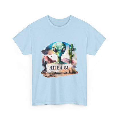 Area 51 Alien Shirt - Watercolor UFO Desert Tee, Roswell Sci-Fi Aesthetic T-Shirt