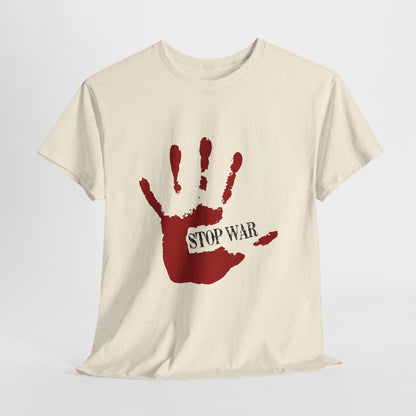 Stop War Handprint Shirt - Peace Protest Tee