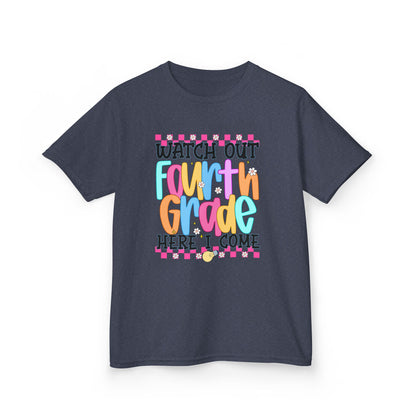Watch Out Fourth Grade Shirt - Funny Kids Back to School Tee, Heavy Cotton 4th Grade Shirt, First Day of School Outfit