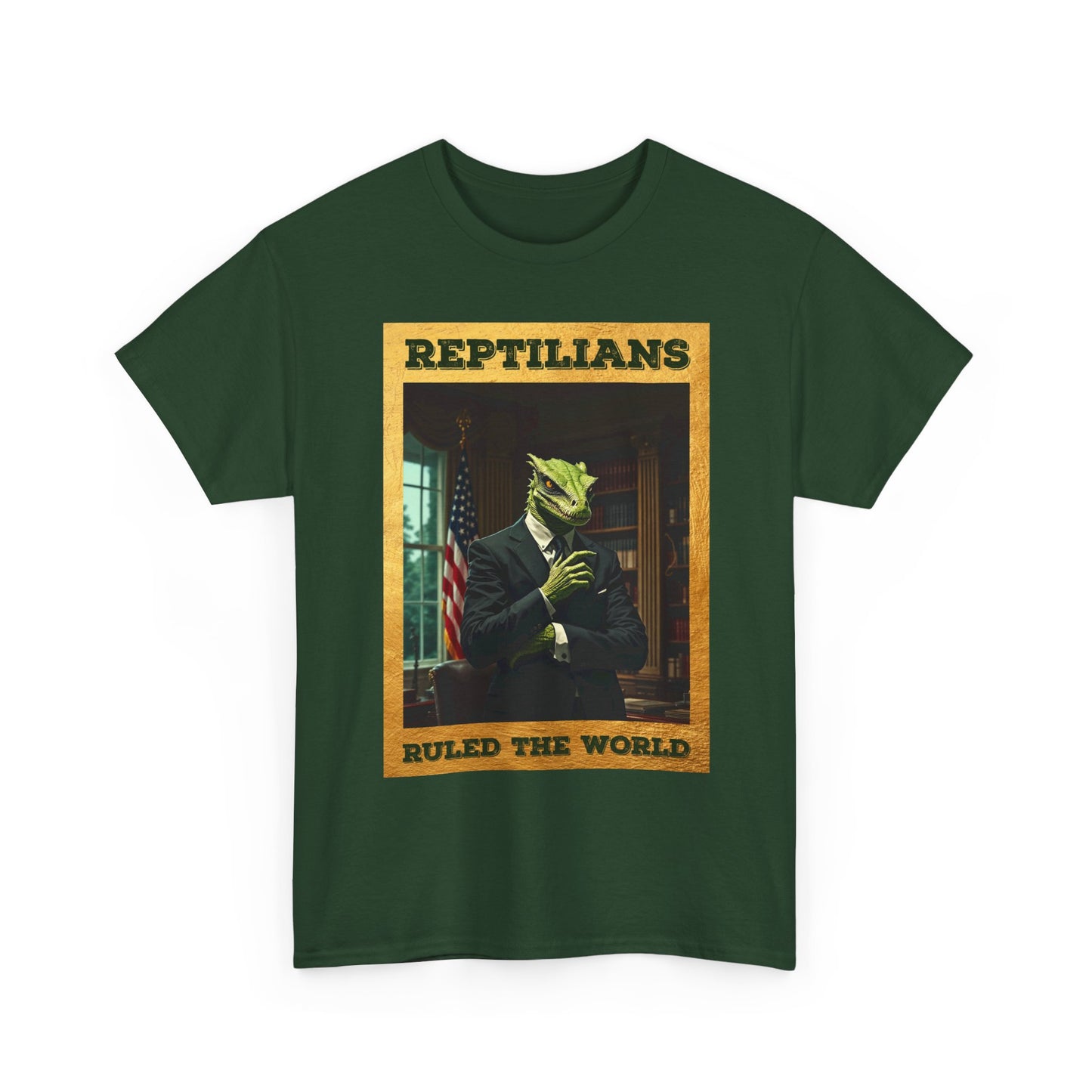 Reptilians Ruled the World Shirt - Reptilian Meme Satire Tee
