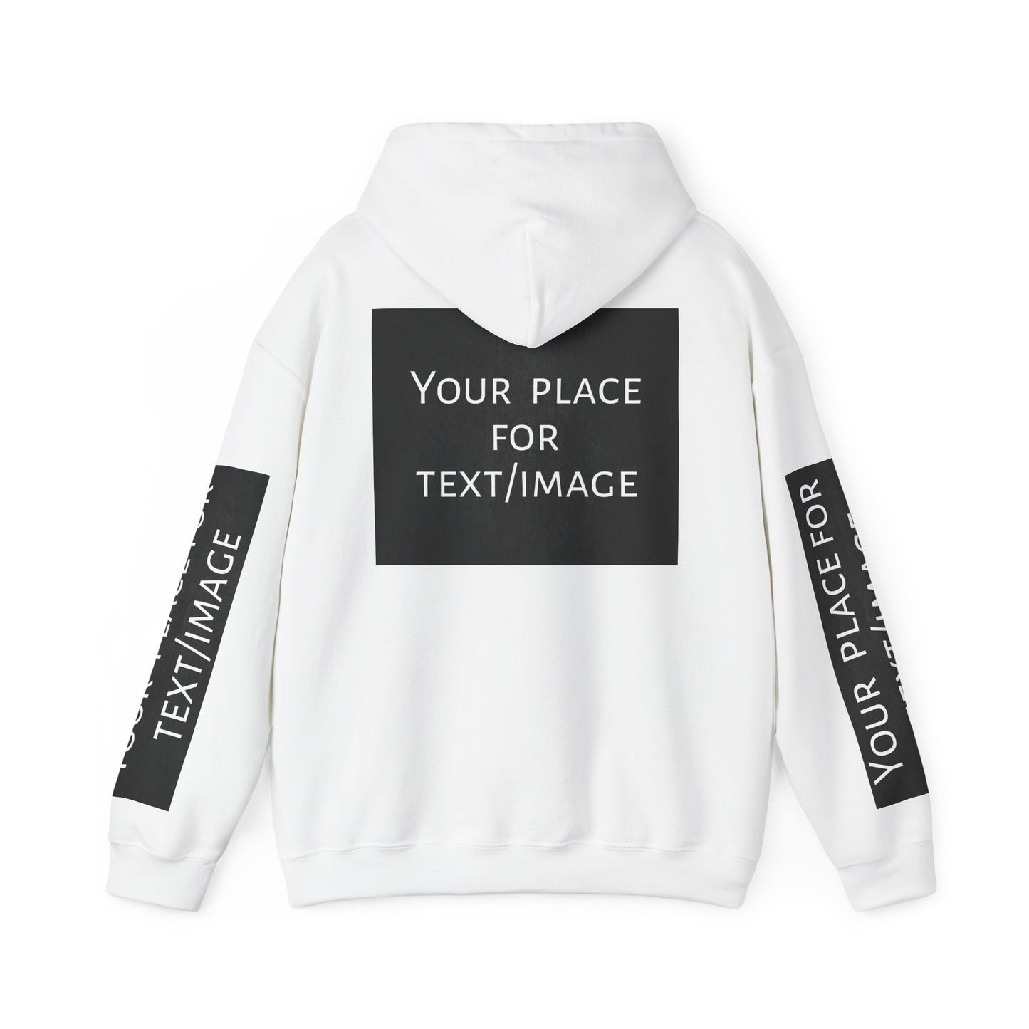 Bluza z kapturem z nadrukiem lub obrazkiem – personalizowana bluza z 4 stron, pomysł na prezent, nadruk z przodu, z tyłu i na rękawach, unisex