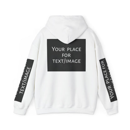 Bluza z kapturem z nadrukiem lub obrazkiem – personalizowana bluza z 4 stron, pomysł na prezent, nadruk z przodu, z tyłu i na rękawach, unisex