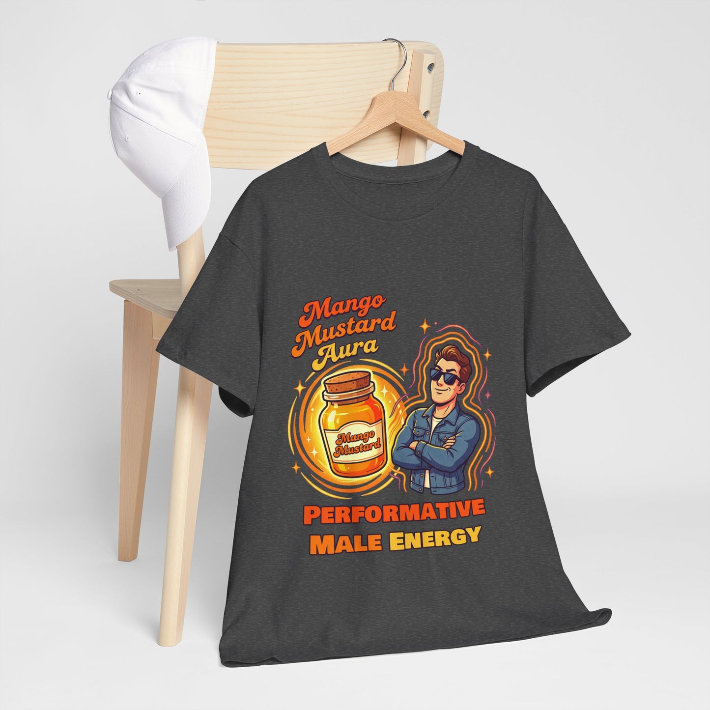 Mango Mustard Aura Shirt – Performative Male Energy Meme Tee